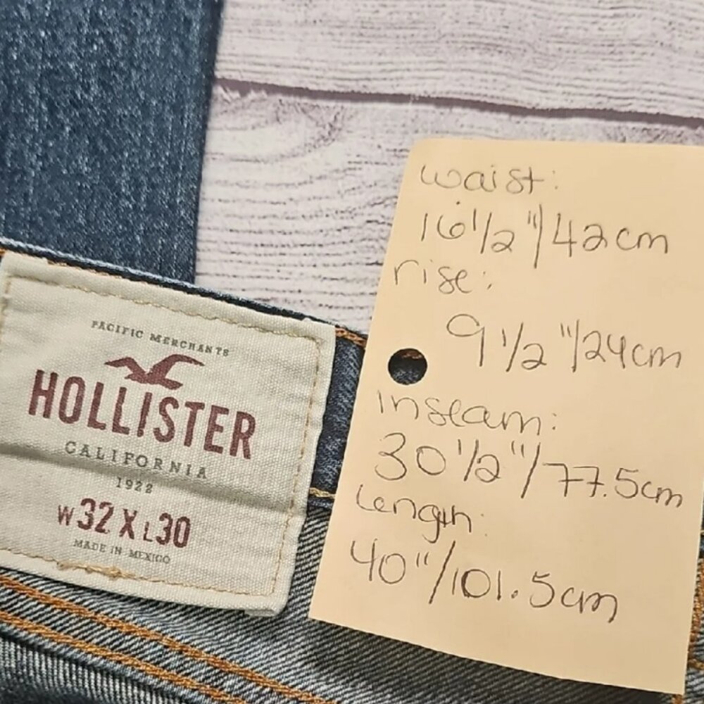 Hollister 32x30 Men's Blue Straight Jeans - Picture 2 of 14